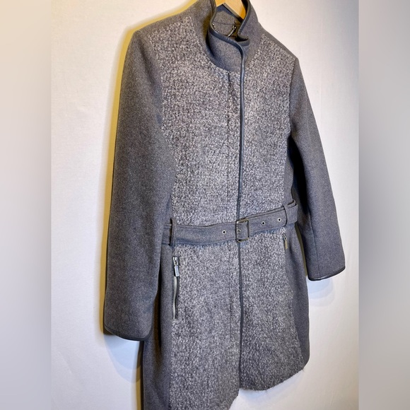 Vince Camuto XL Wool Blend Boulce Belted Winter Coat Gray - Picture 2 of 11
